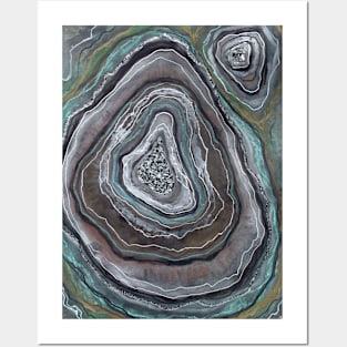 Warm Earth Handpainted Marble Stone Art Posters and Art